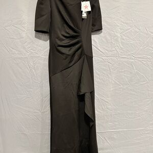 Xscape Black Long Sleeve Gown